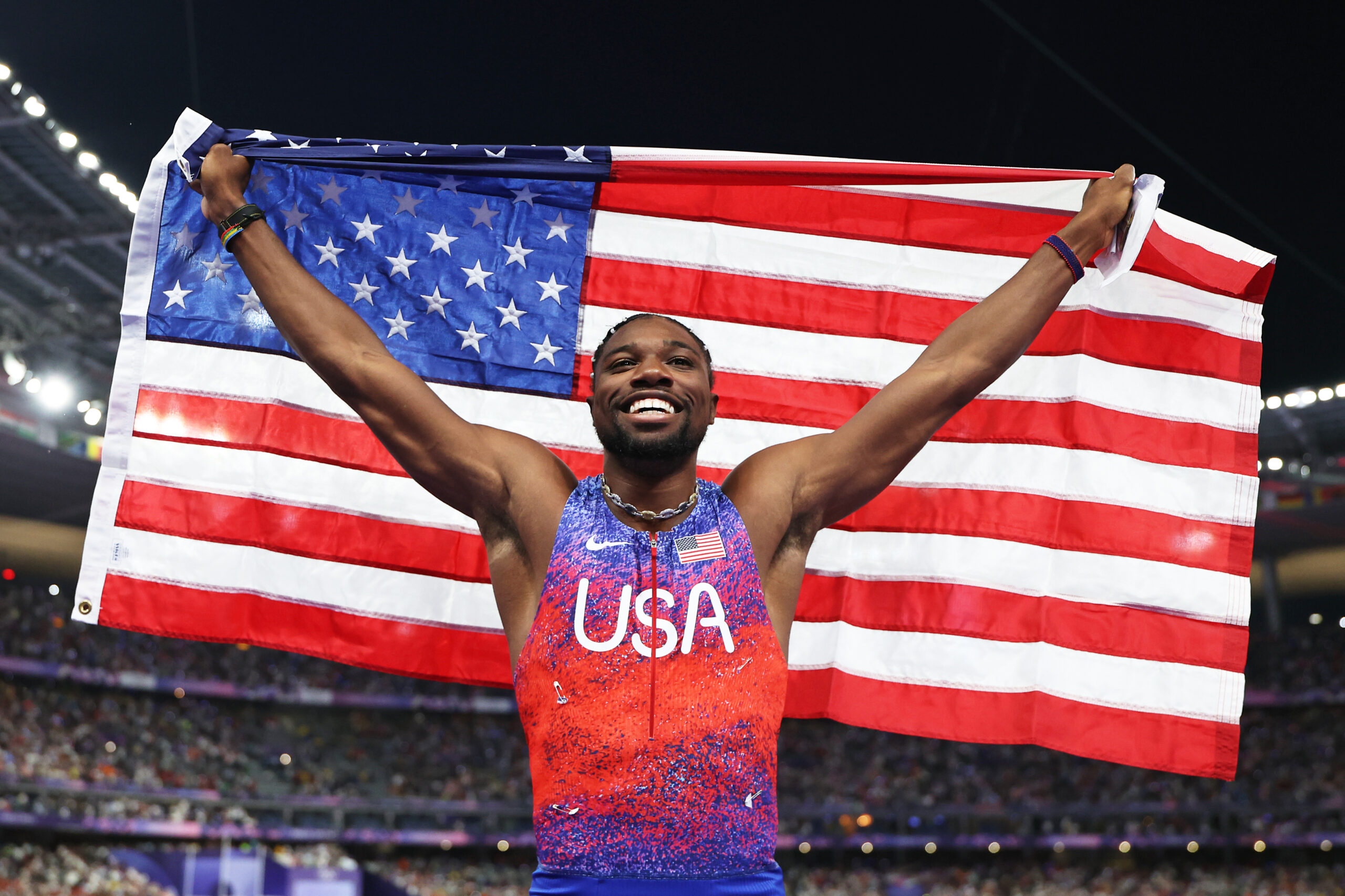 Noah Lyles Becomes Olympic 100m Champion, Wins by 0.005 Seconds