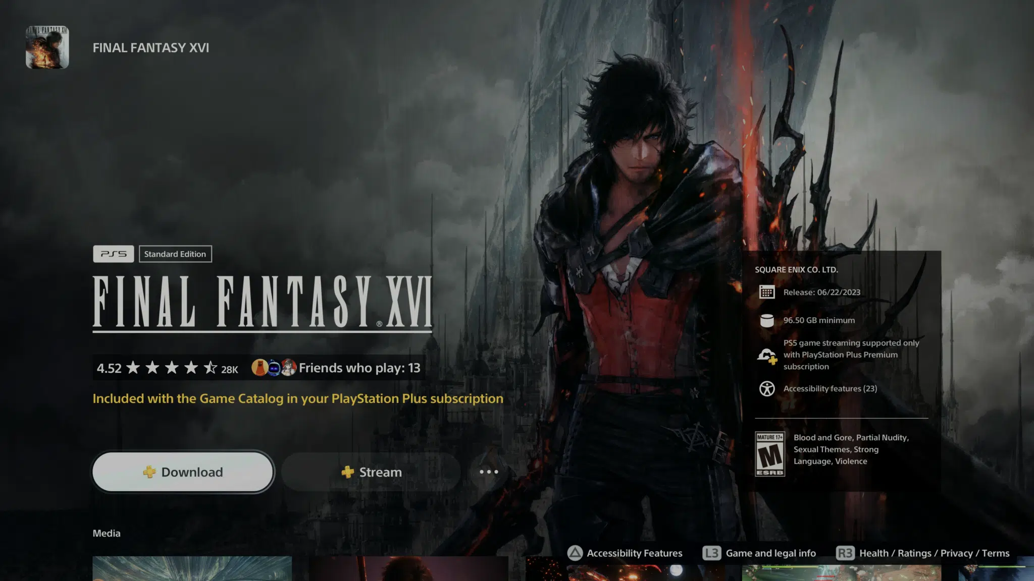 Final Fantasy XVI Accidentally Added to PlayStation Plus—Technical Glitch or Strategic Move?